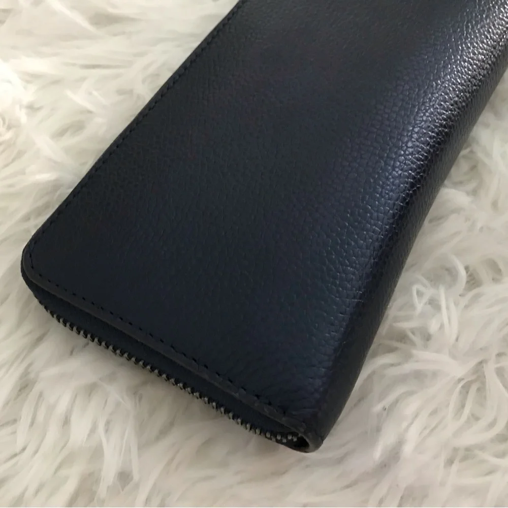 MICHAEL KORS Adele Midnight Leather Zip Around Continental Wallet‎